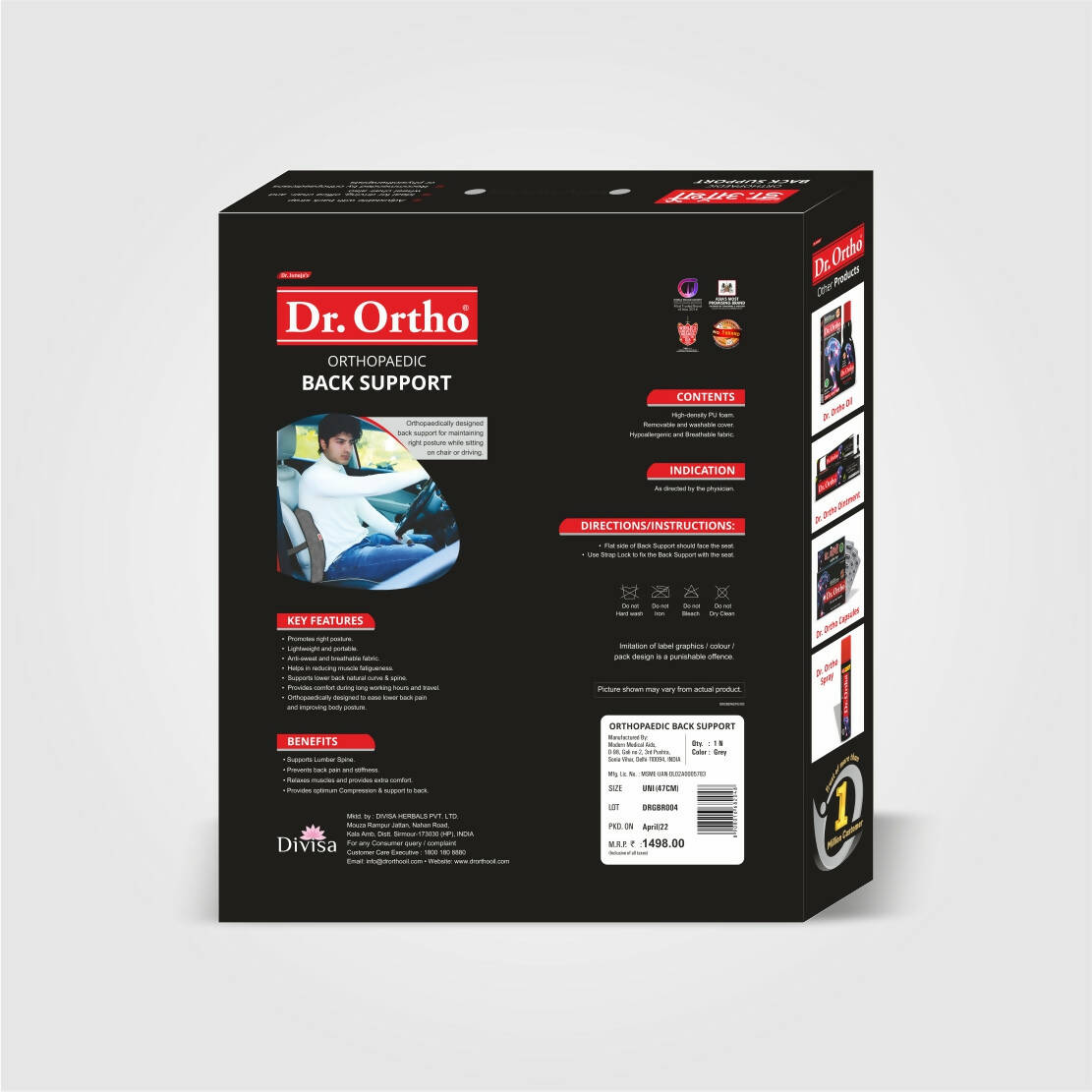 Dr. Ortho Back Support PU Foam - Distacart