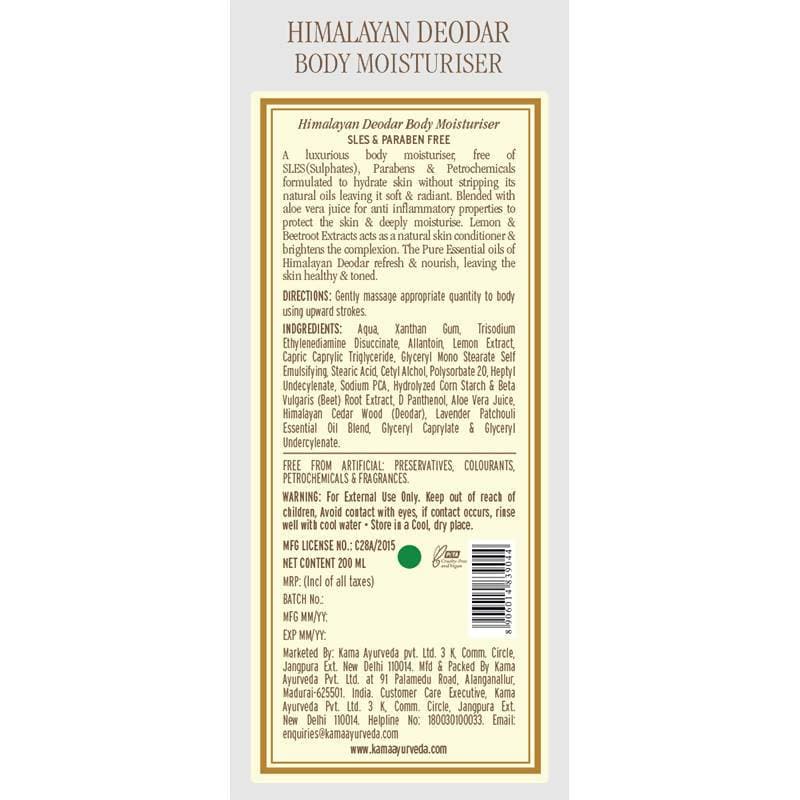Kama Ayurveda Himalayan Deodar Body Moisturiser Ingredient