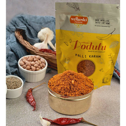 Vellanki Foods - Palli Karam Podi (Peanut Powder) With Garlic - Distacart