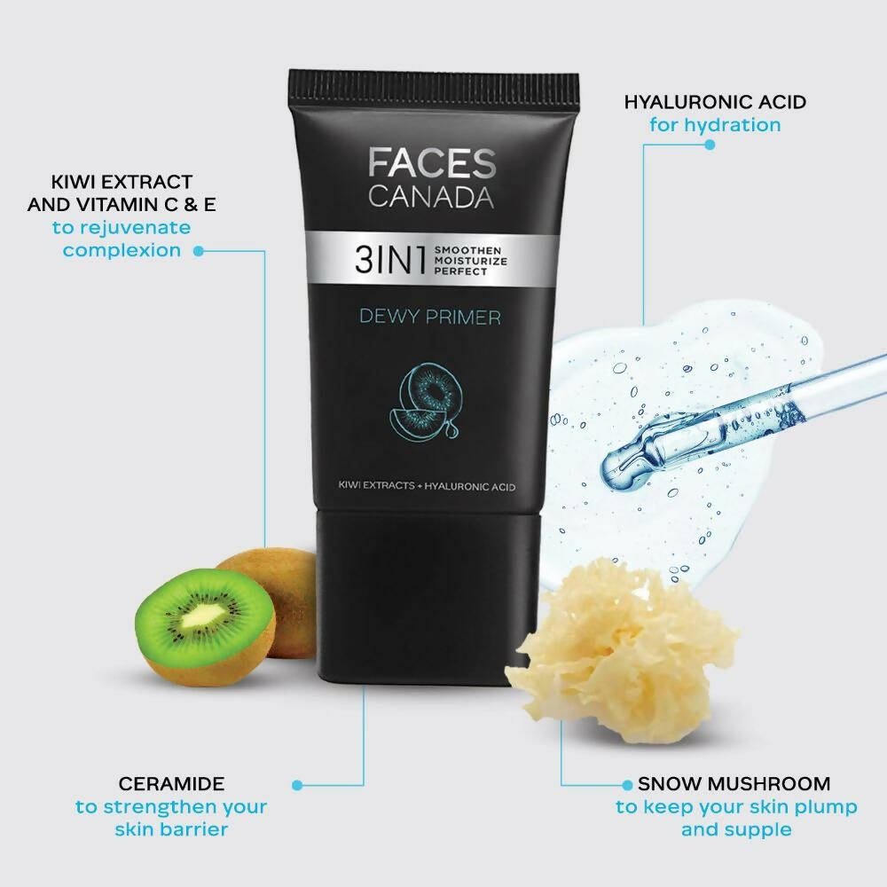 Faces Canada 3in1 Dewy Primer - Instant Smooth & Dewy Perfection - Distacart