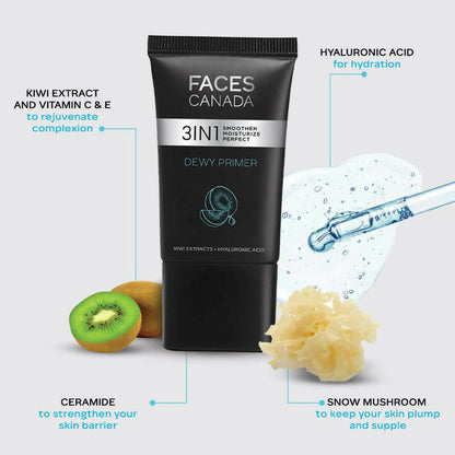 Faces Canada 3in1 Dewy Primer - Instant Smooth & Dewy Perfection - Distacart