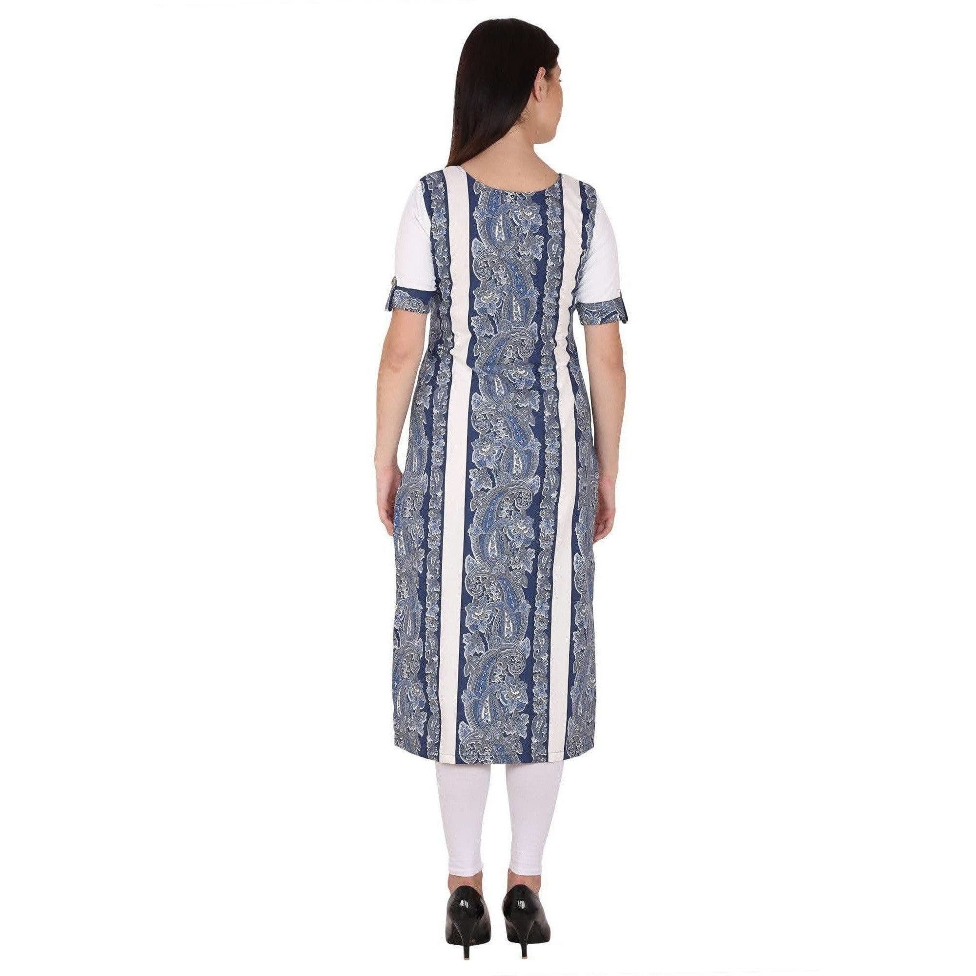 Kanoor Women's multi cotton straight kurti