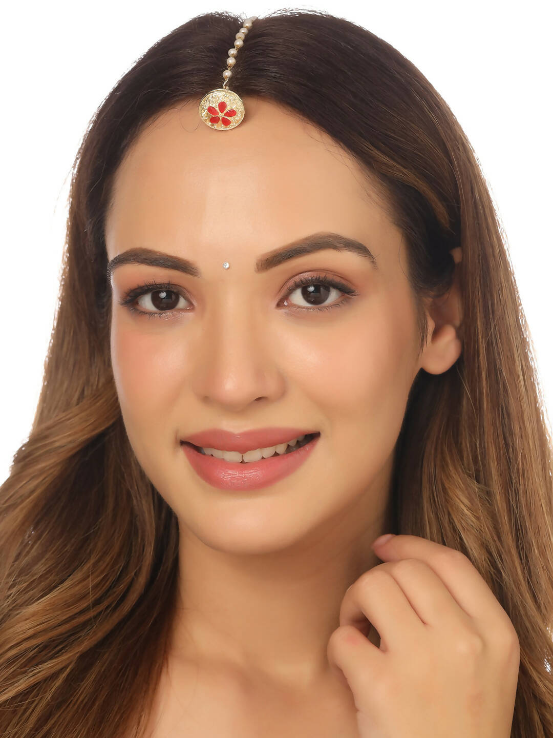 NVR Women's Trending Stylish Gold-Plated Maang Tikka - Distacart