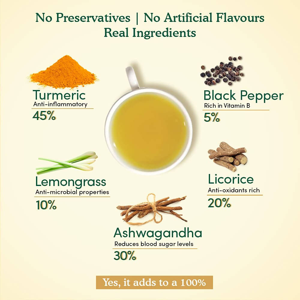 Vahdam Turmeric Ashwagandha Herbal Tea Bags