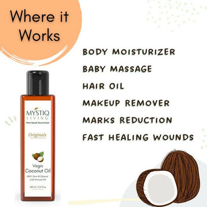Mystiq Living Originals Virgin Coconut Oil - Distacart