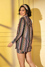 Thumbnail for Multi Platinum Creap Printed Co-Sets - Femella - Distacart