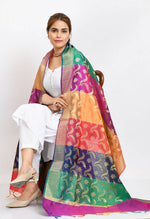 Thumbnail for Mominos Fashion Moeza Women's Banarsi Silk Floral Woven Design Multi Dupatta - Distacart