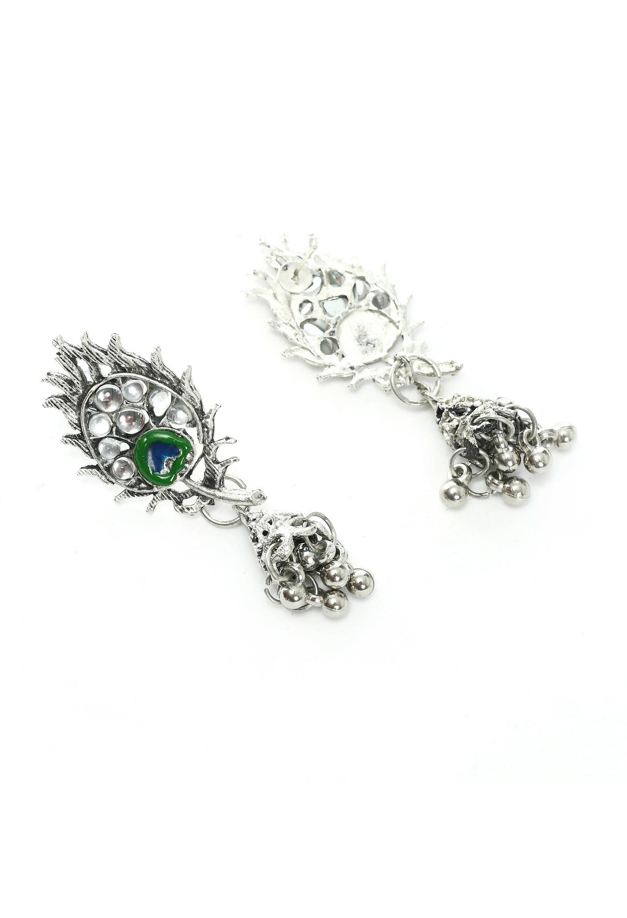 Mominos Fashion Johar Kamal Oxidised Silver-Plated Brass Finish Bansuri Long Necklace For Women (Silver) - Distacart