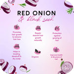 Thumbnail for Careberry Organic Red Onion & Black Seed Oil Shampoo + Conditioner For Anti Hair Fall - Distacart