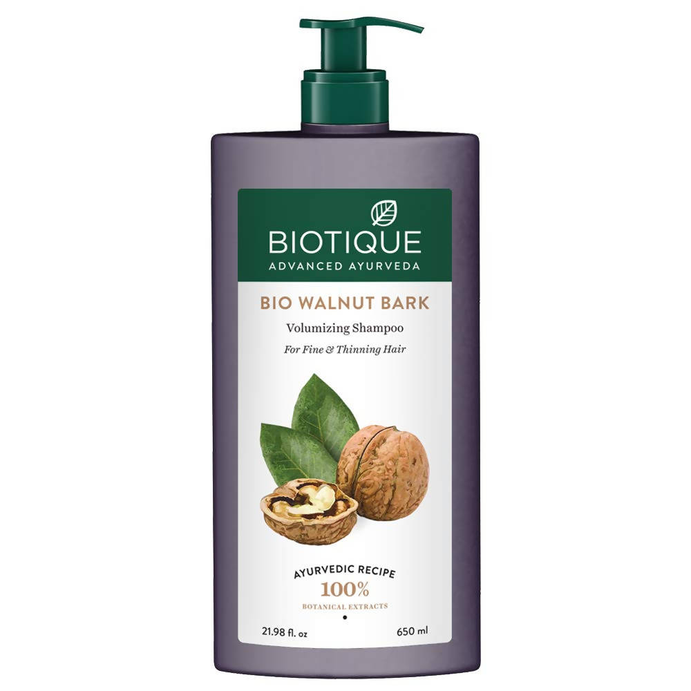 Biotique Advanced Ayurveda Bio Walnut Bark Volumizing Shampoo For Fine & Thinning Hair 650Ml