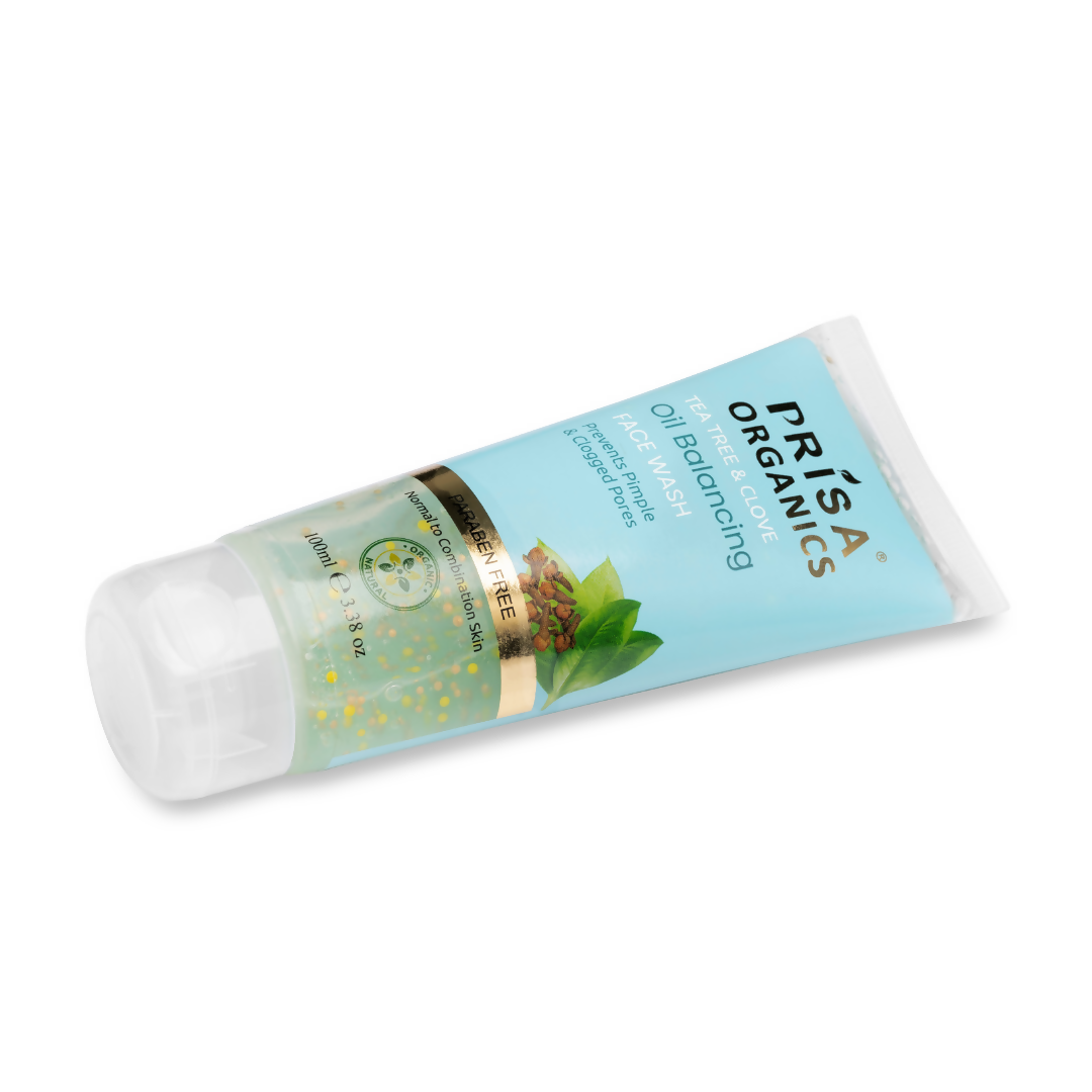 Prisa Organics Tea Tree & Clove, Oil Balancing Face Wash - Distacart