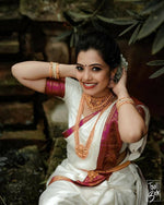 Thumbnail for DEIANA'S Beautiful Golden Jari with New Design Soft Lichi Silk Saree - White - Distacart