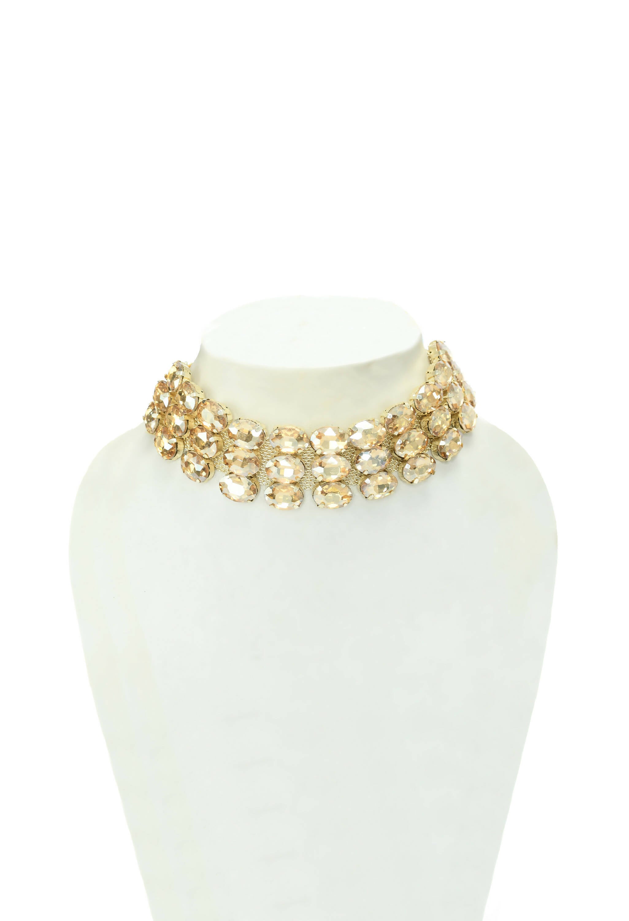 Mominos Fashion Johar Kamal Gold-Plated Finish Stone Choker For Women (Golden) - Distacart