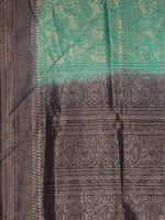 Thumbnail for Kalamandir Ethnic Motifs Teal Silk Blend Saree