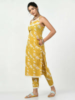 Thumbnail for Myshka Women's Yellow Printed Kurta With Trouser - Distacart