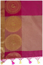 Thumbnail for Mimosa Women's Purple Tussar Silk Banarasi Saree - Distacart