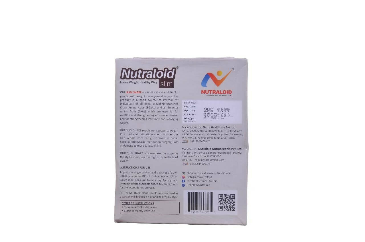 Nutraloid Slim Weight Loss Protein Powder (Choclate) - Distacart
