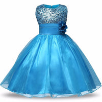 Thumbnail for Asmaani Baby Girl's Blue Color Satin A-Line Maxi Full Length Dress (AS-DRESS_22038) - Distacart