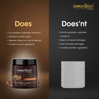 Coronation Herbal Coffee De-Tan Cleanser - Distacart