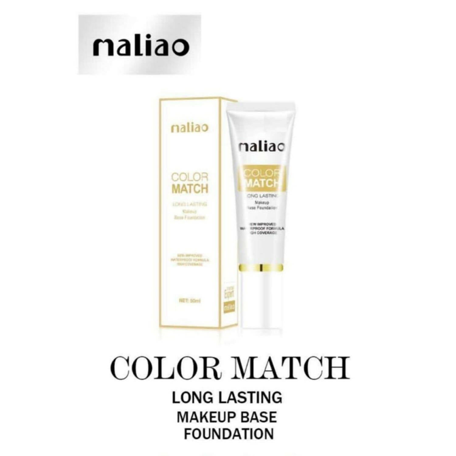 Maliao Professional Matte Look Color Match Base Foundation - Distacart