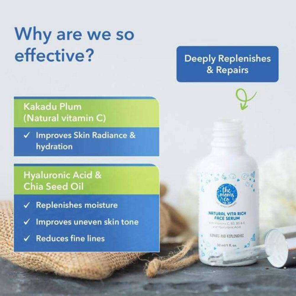 The Moms Co Natural Vita Rich Face Care Regime Kit - Distacart