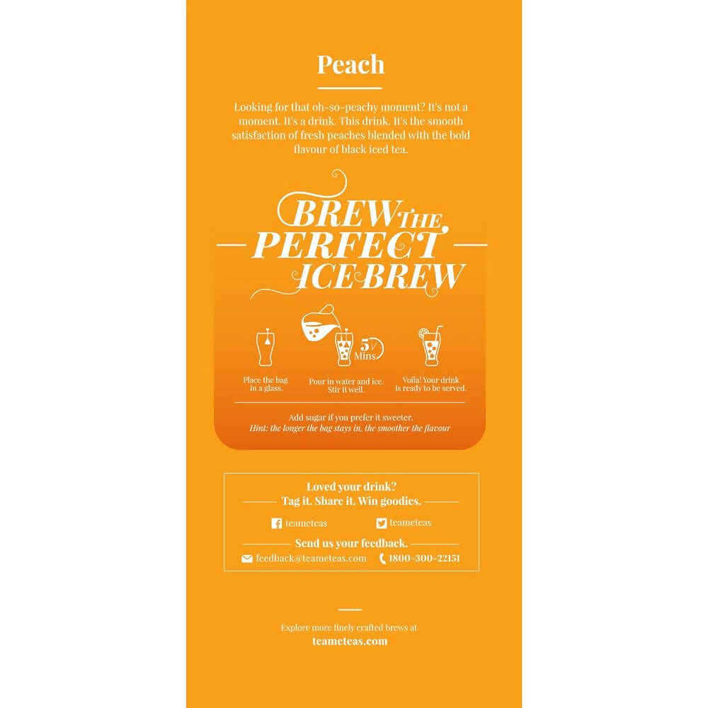 TE-A-ME Chill Peach Tea Bags - Distacart