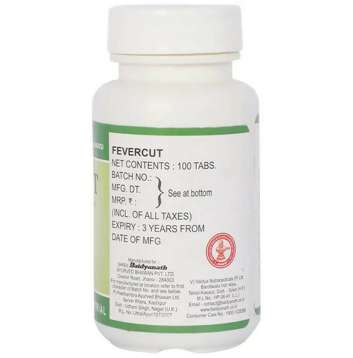 Baidyanath Jhansi Fevercut Tablets - Distacart