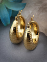 Thumbnail for NVR Women Gold Circular Hoop Earrings - Distacart