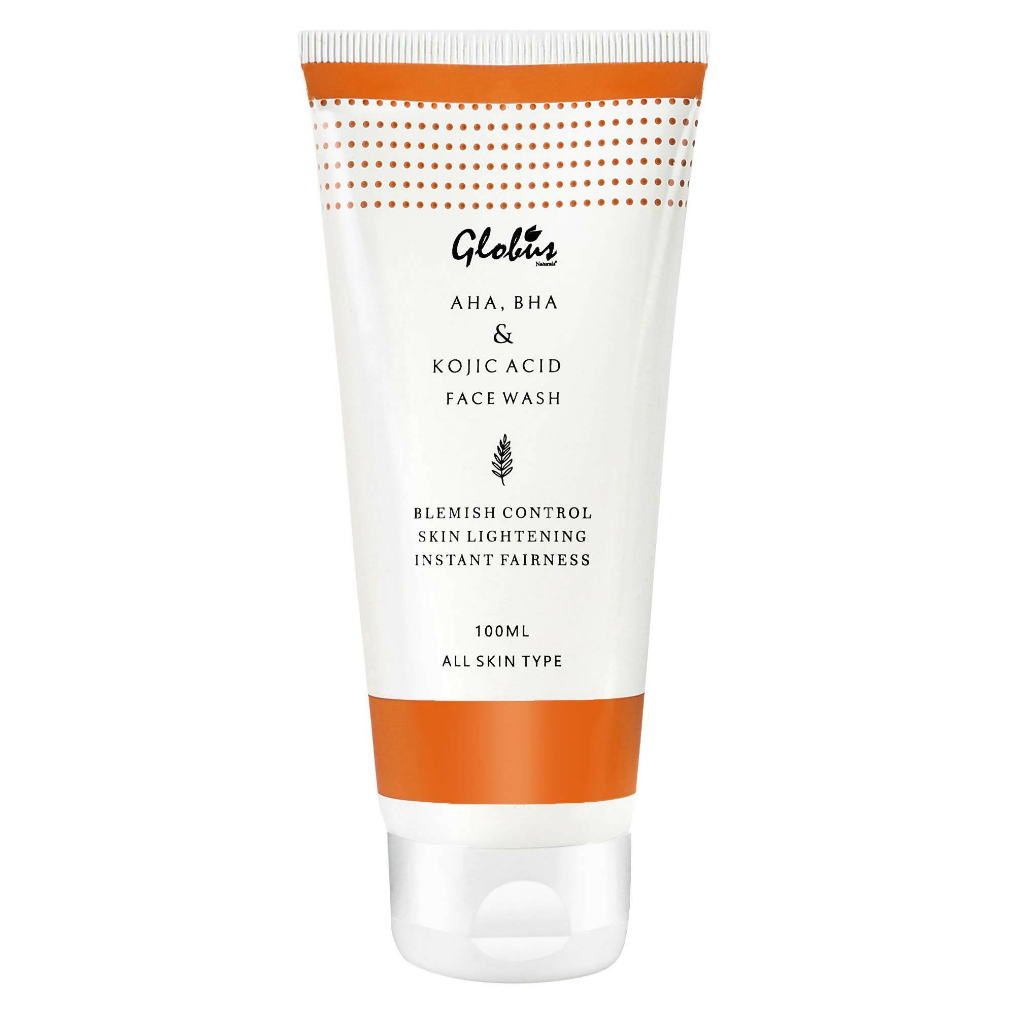 Globus Naturals AHA, BHA & Kojic Acid Face wash - Distacart