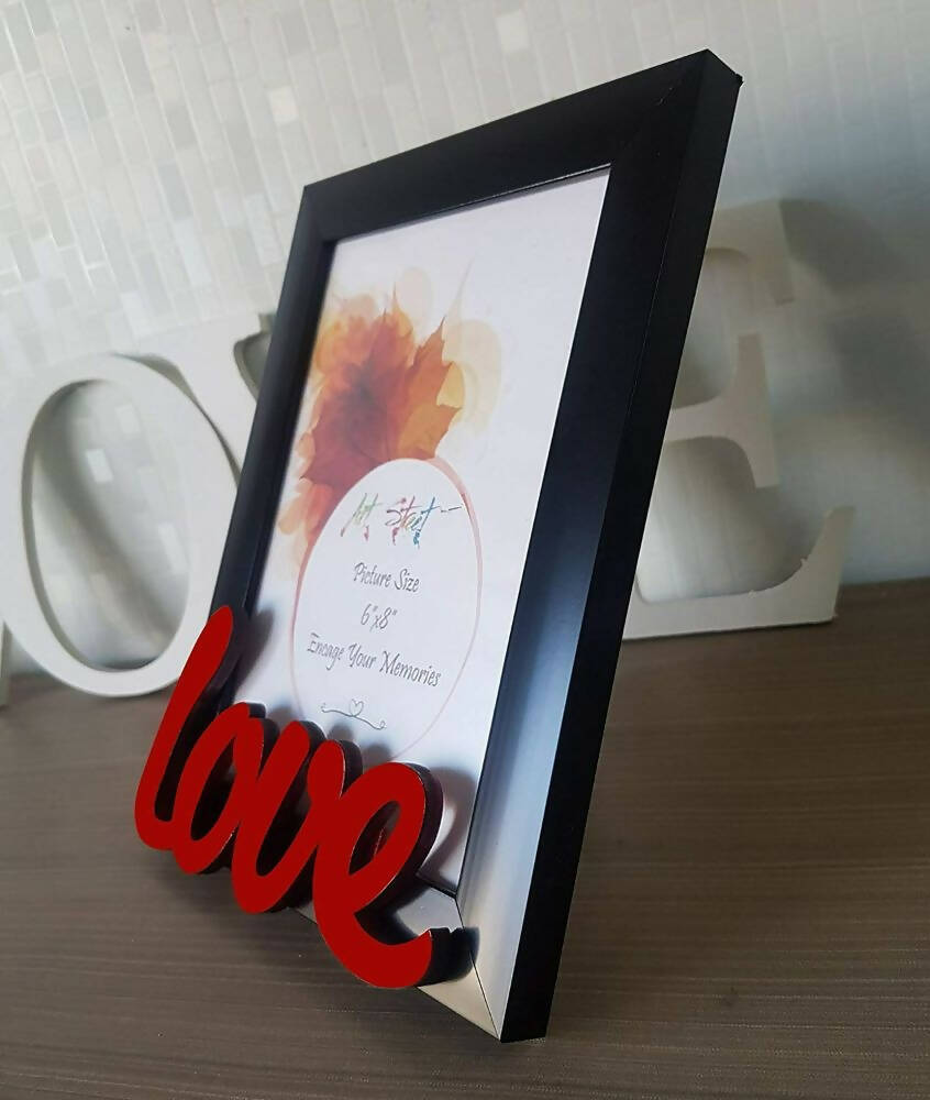 Art Street - Love Table Photo Frame Red & Black For Valentine's Day Gift - Distacart