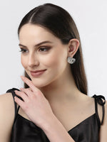Thumbnail for NVR Women Silver-Plated Contemporary Studs Earrings - Distacart