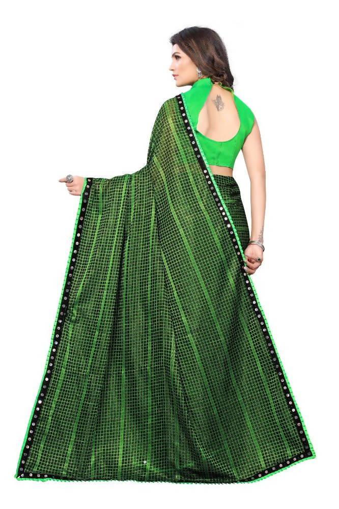 Vamika Green Lycra Knitted Saree