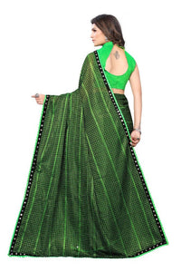 Thumbnail for Vamika Green Lycra Knitted Saree