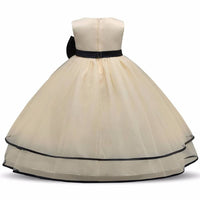 Thumbnail for Asmaani Baby Girl's Gold Color Satin A-Line Maxi Full Length Dress (AS-DRESS_22059) - Distacart