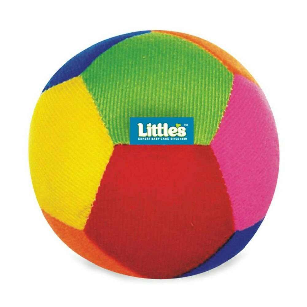 Little's Soft Plush Baby Ball With Rattle Sound Multicolor - Distacart