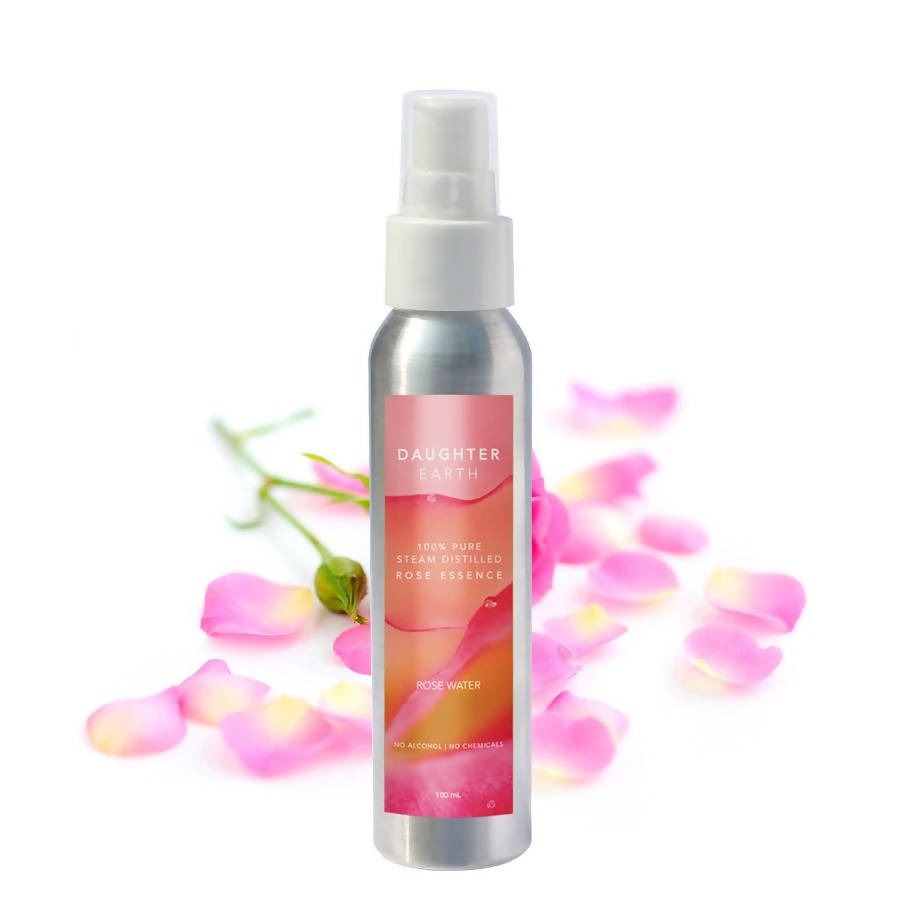 Daughter Earth Rose Water - 100% Pure Steam Distilled Rose Essence