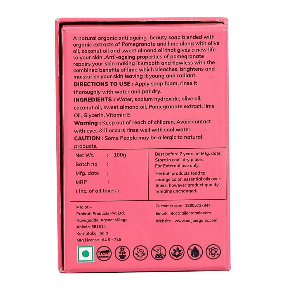 Naija Pomegranate & Lime Antiageing Soap