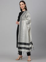 Thumbnail for Janasya Women's Black Crepe Silk Solid Straight Festival Kurta Set - Distacart