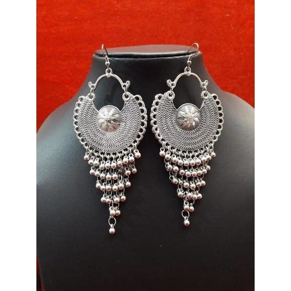 Half Moon Style Chandbali Earrings With Small Bells