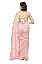 Thumbnail for Mominos Fashion Baby Pink Color Bhagalpuri Saree