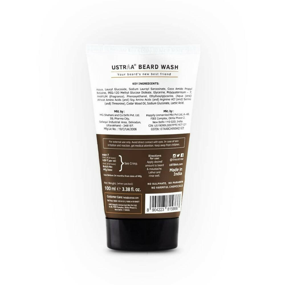Ustraa Beard Wash (Woody) - Distacart