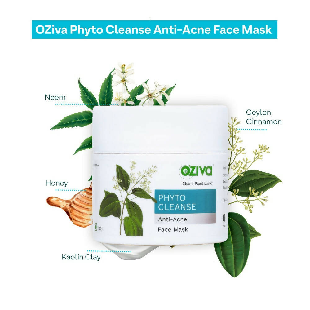 OZiva Phyto Cleanse Anti-Acne Face Mask - Distacart