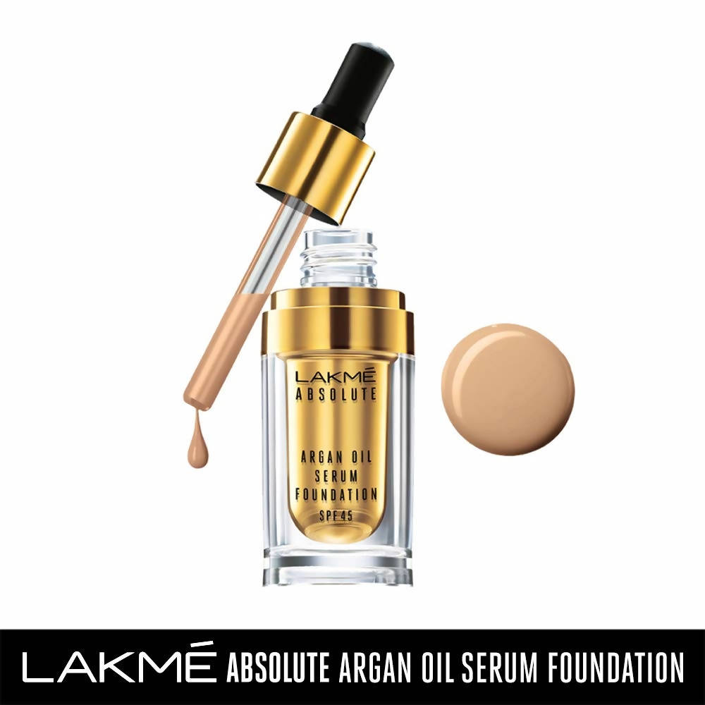 Lakme Absolute Argan Oil Serum Foundation With Spf 45 - Rose Silk - Distacart