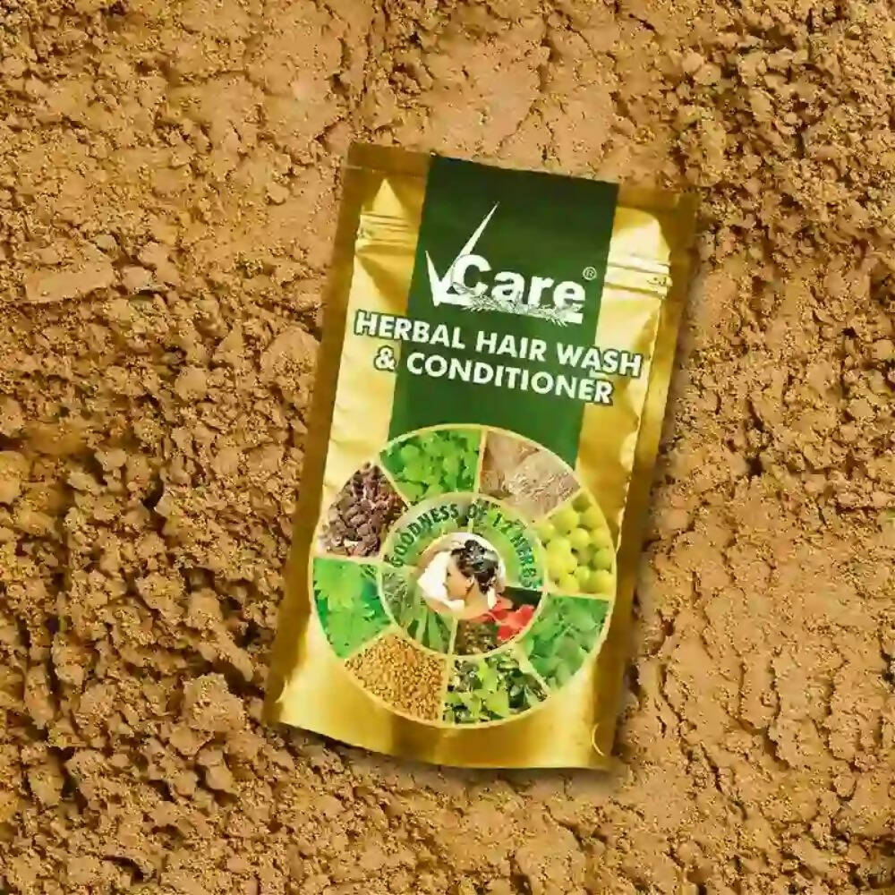 VCare Herbal Hair Wash Powder And Conditioner - Distacart