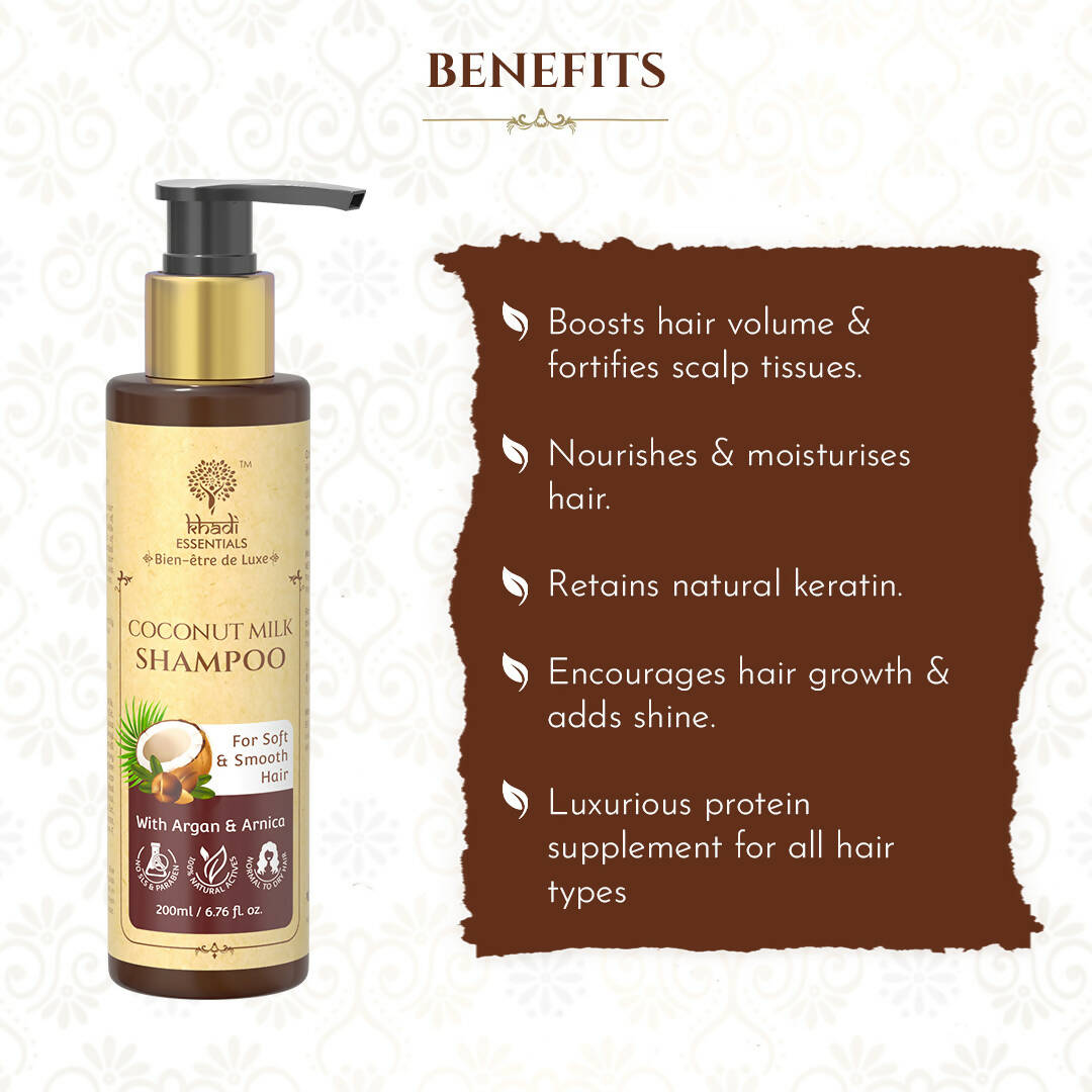 Khadi Essentials Coconut Milk Shampoo - Distacart