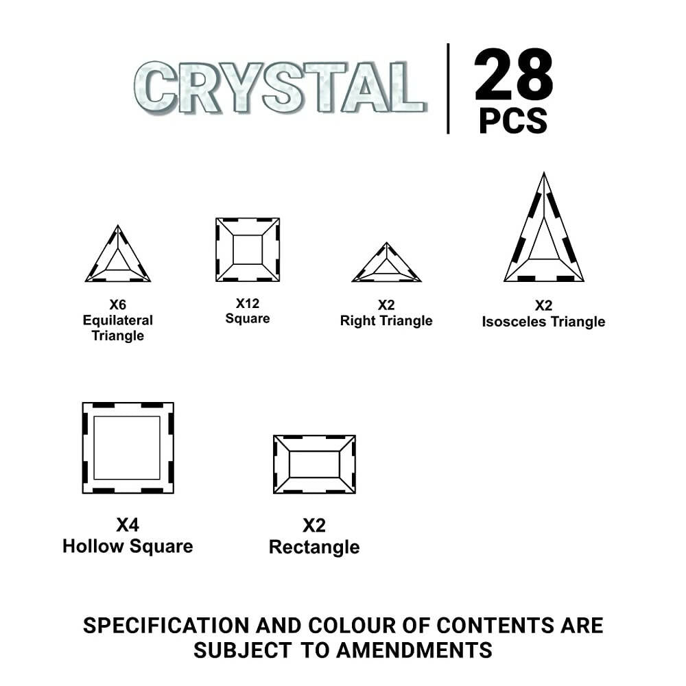 Kipa MagPlay Crystal 28 Pieces Magnetic Tiles, Set, Constructing and Creative STEM Toy with Smart Outdoor BagPack for Game for Boys Girls - Distacart