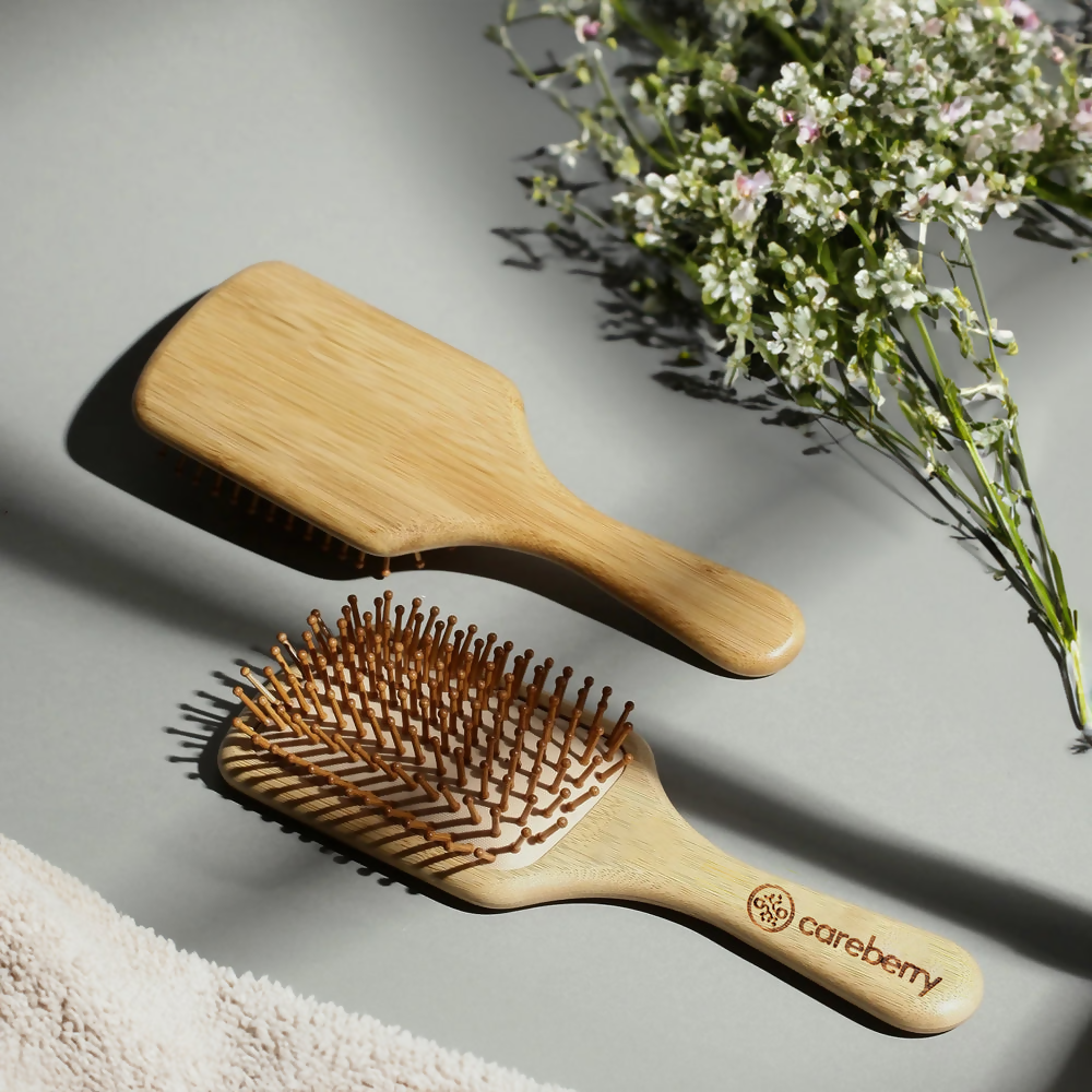 Careberry Bamboo Brilliance Paddle Hairbrush - Distacart