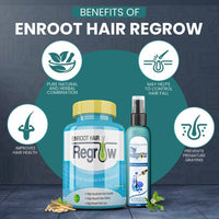 Thumbnail for Divya Shree Enroot Hair Regrow Capsule & Oil Nourish & Cleanse Hair Kit - Distacart