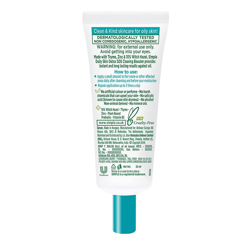 Simple Daily Skin Detox SOS Clearing Booster - Distacart
