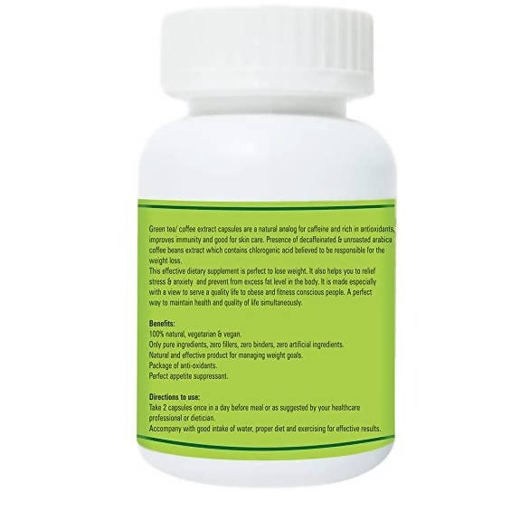 Zindagi Green Coffee And Tea Extract Capsules - Distacart